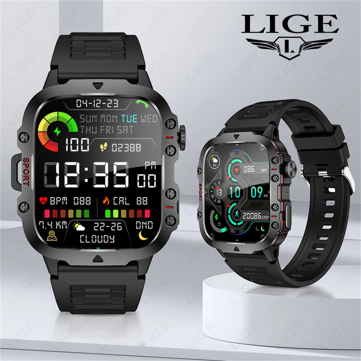 Montre intelligente sportive pour hommes