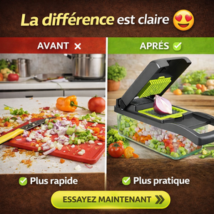 Hachoir à légumes multifonction 16 pièces, hachoir manuel pour aliments avec lames interchangeables pour fruits et légumes - 35