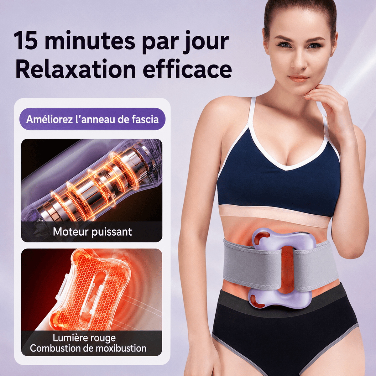 Vibration, brûleur de graisse musculaire silencieux - Ceinture amincissante portable - 39$