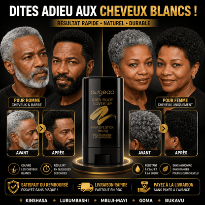 RETROUVEZ UNE ALLURE SOIGNÉE SANS ATTENDRE LE SALON -Bâton de teinture pour couvrir les cheveux gris