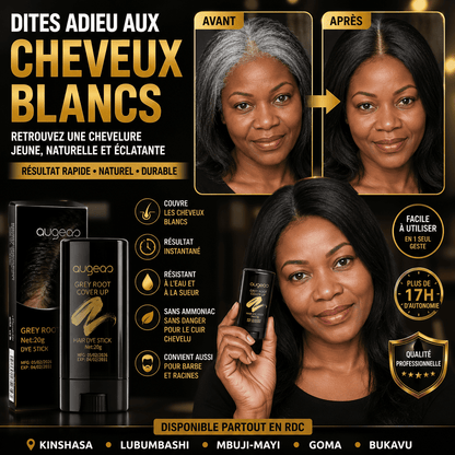 RETROUVEZ UNE ALLURE SOIGNÉE SANS ATTENDRE LE SALON -Bâton de teinture pour couvrir les cheveux gris