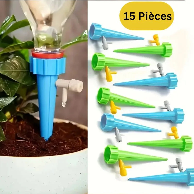 Pour toutes vos plantations- Appareils d'arrosage goutte à goutte automatique pour plantes à libération lente - Lot de 15 Pieces-35$
