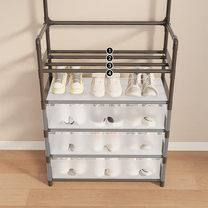 Meuble à chaussures anti-poussières pour entrée, salon, rangement domestique, organisateur de chaussures- 3 niveaux -45$