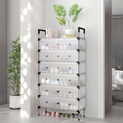 Etagère à chaussures en métal à 7 niveaux - 40$