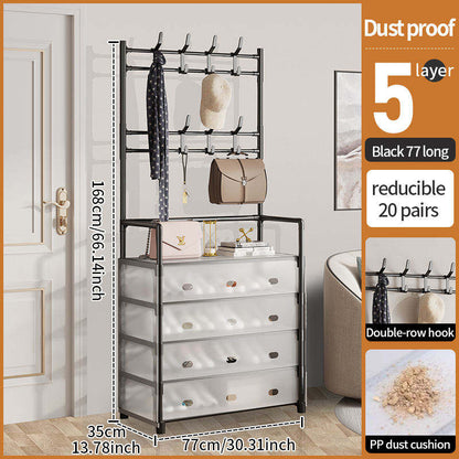 Meuble à chaussures anti-poussières pour entrée, salon, rangement domestique, organisateur de chaussures- 3 niveaux -45$