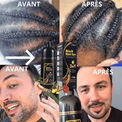 Shampoing colorant noir naturel 3 en 1 : 35$