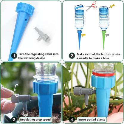 Pour toutes vos plantations- Appareils d'arrosage goutte à goutte automatique pour plantes à libération lente - Lot de 15 Pieces-35$