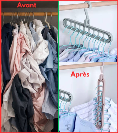 👚 Maximisez l'espace de votre placard ✨2pcs = 17$ Organisateur de placard multifonctionnel