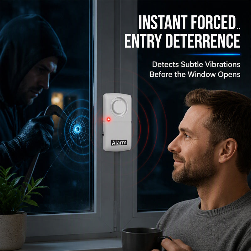 🚨 Alarme de vibration sans fil pour portes et fenêtres – Capteur de sécurité intelligent pour la maison