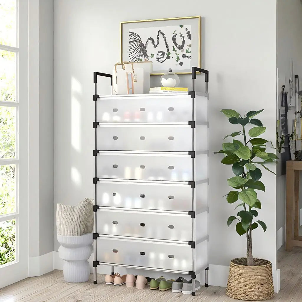 Etagère à chaussures en métal à 7 niveaux - 40$