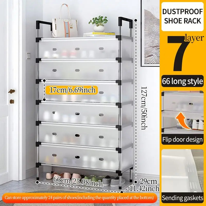 Etagère à chaussures en métal à 7 niveaux - 40$