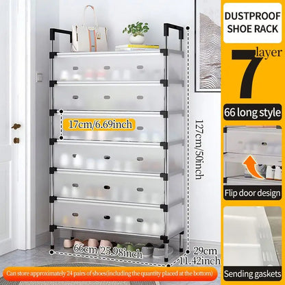 Etagère à chaussures en métal à 7 niveaux - 40$